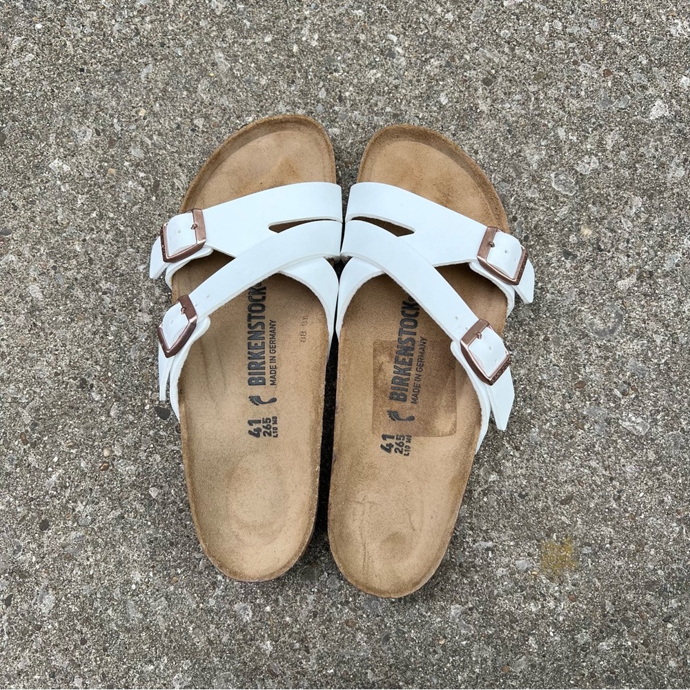 new white birkenstocks size 9.5 41